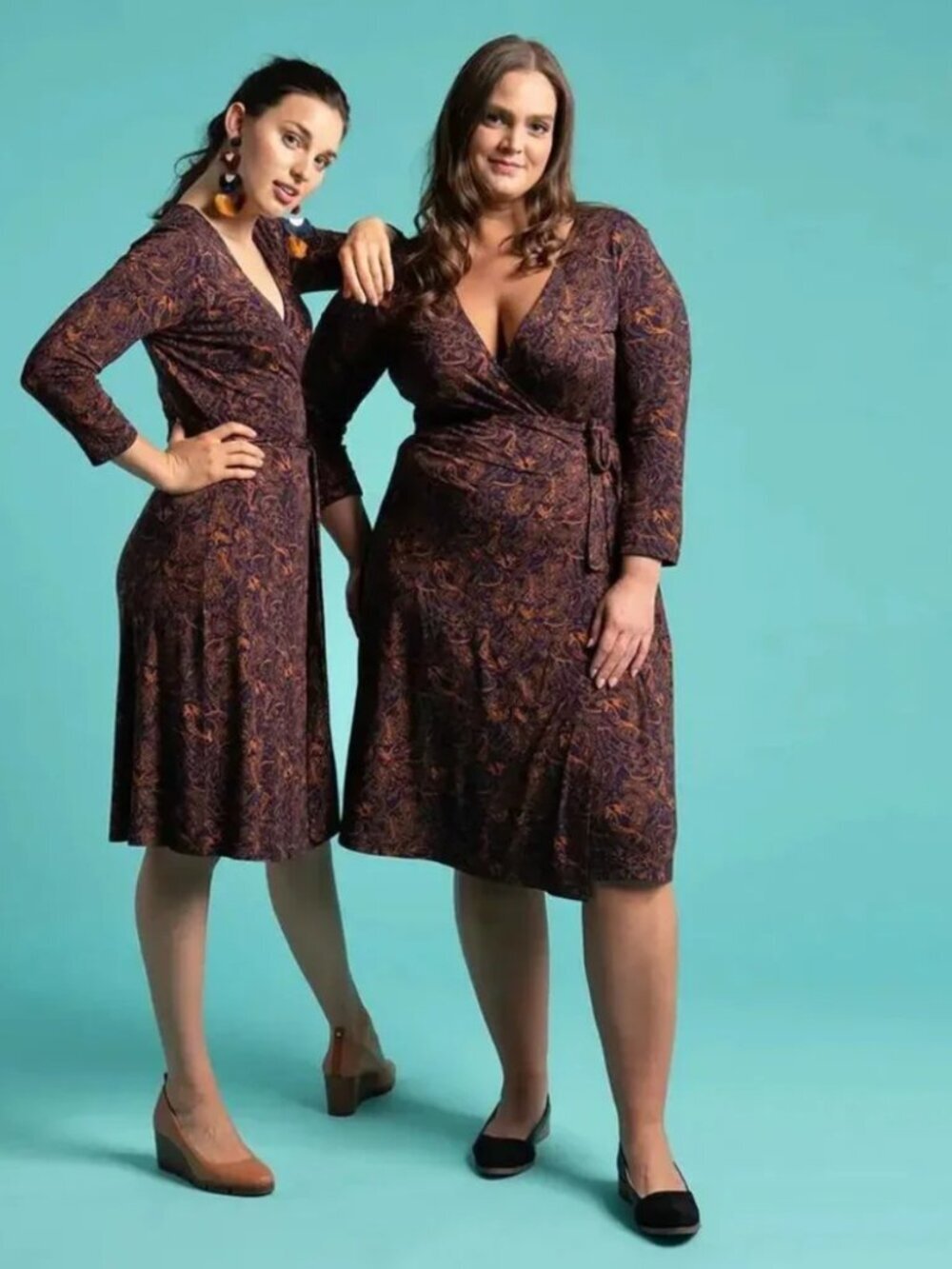 New Betabrand Mermaid Paisley Venus Wrap Dress Medium